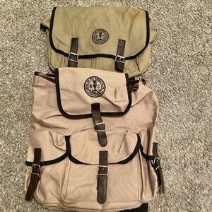 SEAL OF SIERRA CLUB BACKPACK + SATCHEL BAG SET canvas Day Bag Crossbody NEW